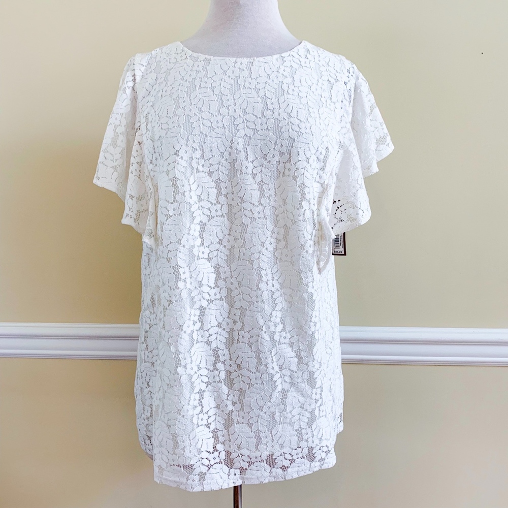 Merona for Target Lace Short Sleeved Top - XL